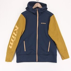 Klim Visita Long Hoodie Womens M Blue Colorblock Full Zip Fleece Jacket